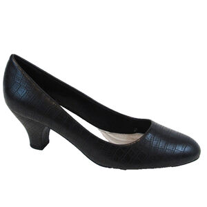 Easy Street Fabulous Embossed Pump Black Sz 8 W